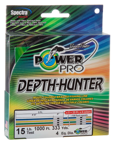 PowerPro Depth-Hunter Multi-Colored Braided Fishing Line - 1000' - 30 lb. |  Bass Pro Shops