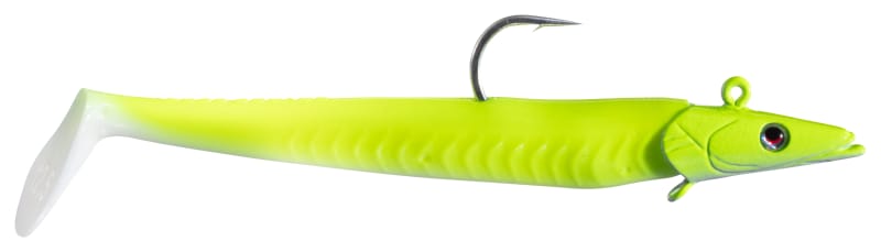 Savage Gear Sandeel Lure - 7.5" 3.5oz 2+1 Hook - Chartreuse White Color SE-J180-CHW