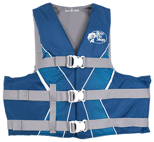 Bass Pro Shops Recreational Life Jacket for Adults - Grey - 4XL