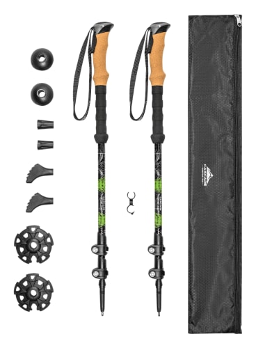 Cascade Mountain Tech Aluminum Quick-Lock Trekking Poles with Cork