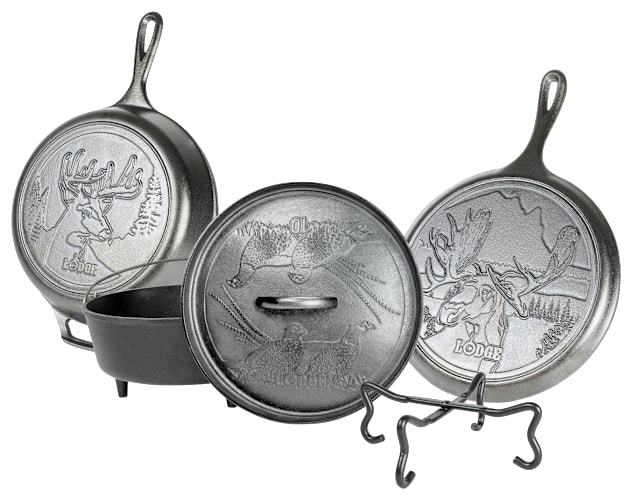 LODGE ワイルドライフ 5点セット ダッチオーブン ラウンド ロッジ 10 Lodge Wildlife Series 5-Piece Outdoor Cooking Set | Bass Pro Shops