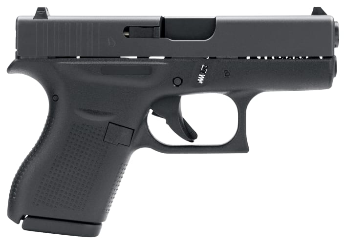 GLOCK 42 Semi-Auto Pistol - .380 ACP - Black nDLC - Black Polymer