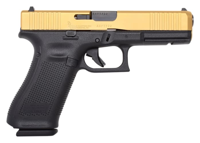 GLOCK 17 Gen5 Semi-Auto Pistol with Cerakote Slide - Black - Gold