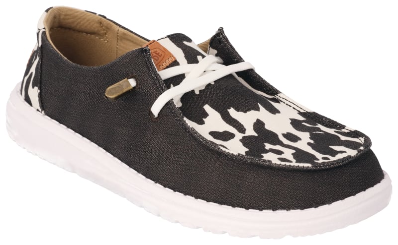 HEYDUDE Wendy Cow Print Canvas Shoes for Ladies Cabela's