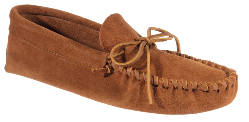 公式の  Minnetonka Moccasin Leather Laced Softsole Moccasins for Men 靴
