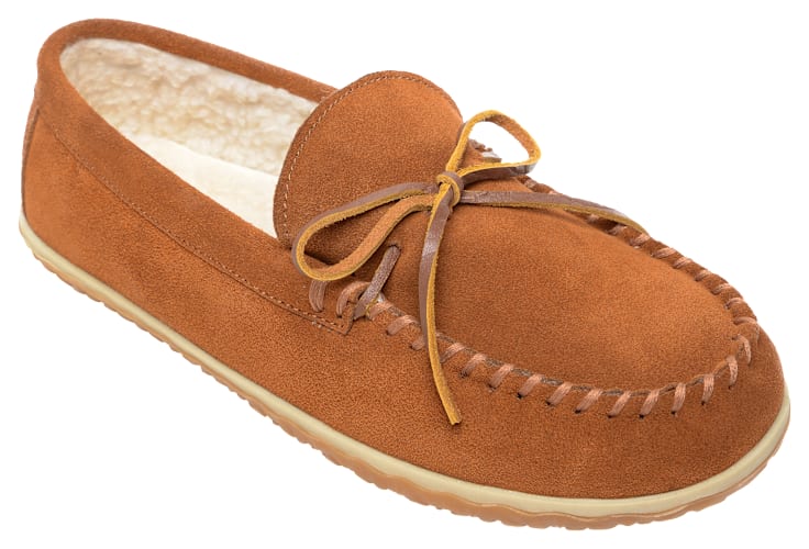 Minnetonka Moccasin Tomm Slippers for Men - Autumn Brown  display picture 3