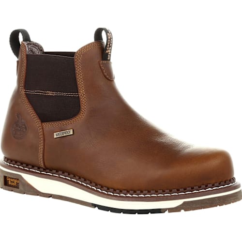 Georgia Boot Wedge Waterproof Chelsea Work Boots for Men  display picture 1