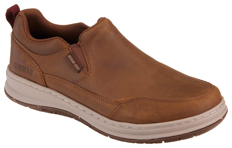 RedHead Series 56 Leather Moc Toe Slip-On Shoes for Men