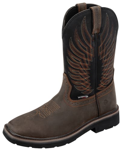 Wolverine Ranch Hand Waterproof Square Toe Wellington Work Boots