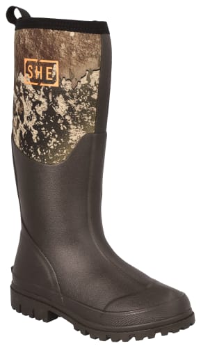 SHE Outdoor Camo Utility Waterproof Rubber Boots for Ladies