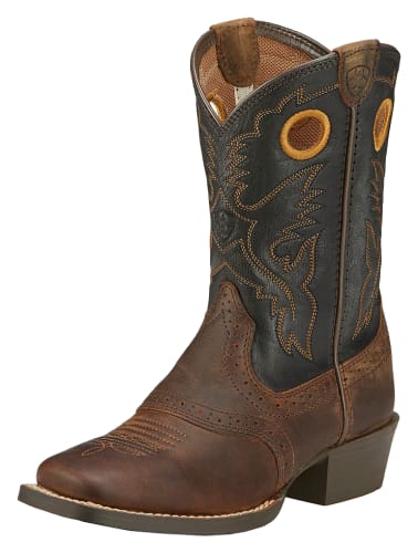Ariat Heritage Roughstock Square Toe Western Boots for Toddlers or
