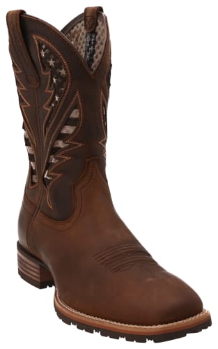 Ariat Hybrid VentTEK Wide Square Toe Western Boots for Men