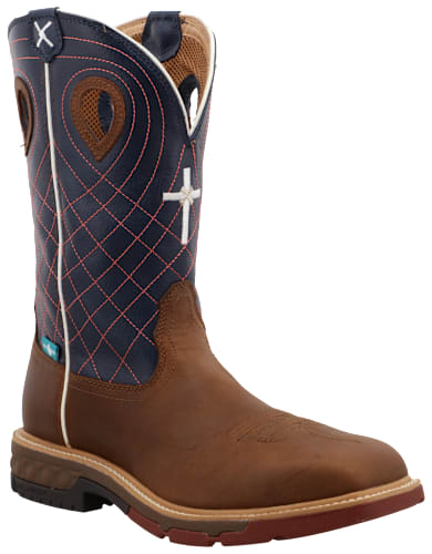 Twisted X Cross Waterproof Alloy Toe Western Work Boots with CellStretch for Men