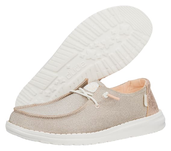 HEYDUDE Wendy Metallic Sparkle Casual Shoes for Ladies