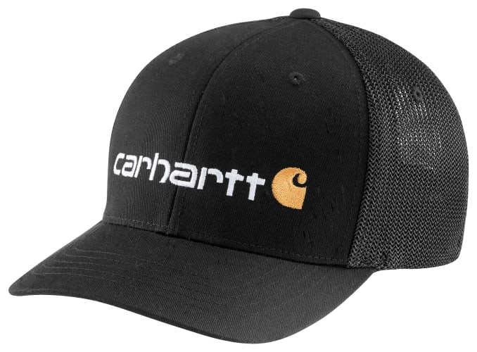 Carhartt Rugged Flex Canvas Logo Graphic Mesh-Back Fitted Cap