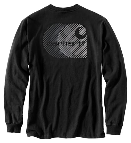 Carhartt Relaxed-Fit Graphic Long-Sleeve Pocket T-Shirt for Men