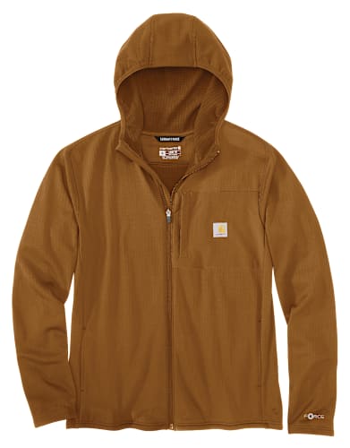 Carhartt Force Full-Zip Long-Sleeve Hooded Shirt for Men | Bass