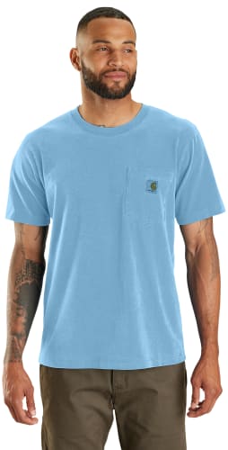 Carhartt Relaxed-Fit Lightweight Garment-Dyed Short-Sleeve Pocket T-Shirt for Men