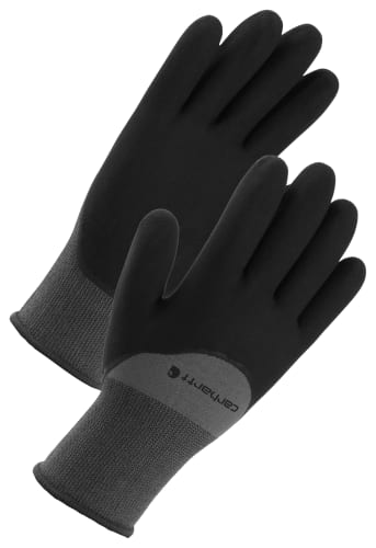 Carhartt Thermal-Lined Full Coverage Nitrile Gloves for Men Bass