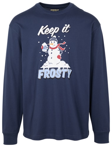 RedHead Keep It Frosty Holiday Graphic Long-Sleeve T-Shirt for Men
