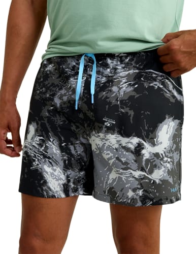 HUK Men's Pursuit 6 Fishing Shorts - Quick-Dry, UPF 30+, 6.5" Inseam With Mesh Liner