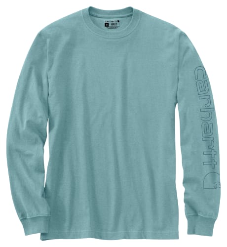 Carhartt Loose-Fit Heavyweight Logo Sleeve Graphic Long-Sleeve T-Shirt for Men