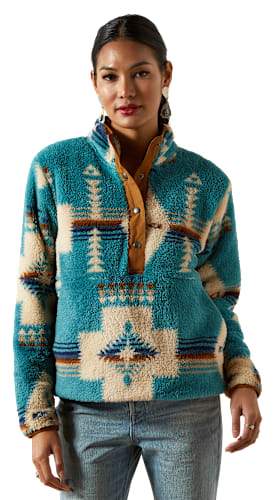 Ariat Berber Snap-Front Long-Sleeve Sweatshirt for Ladies