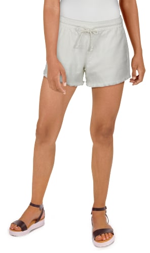 Natural Reflections Frayed Hem Drawstring Shorts for Ladies