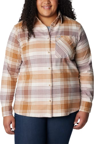 売れ筋商品|||コロンビア カットソー トップス レディース Calico Basin Flannel Long-Sleeve Shirt - Women's Camel Brown Multiplaid Columbia Women's Calico Basin™ Flannel Long Sleeve Shirt