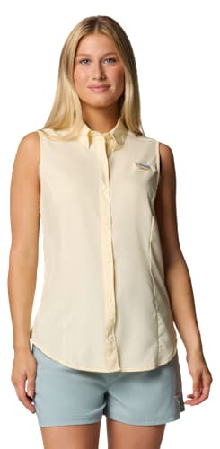 Columbia PFG Tamiami Sleeveless Shirt for Ladies - Tiki Pink