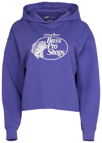 Bass Pro Shops Logo Cropped Long-Sleeve Hoodie for Ladies