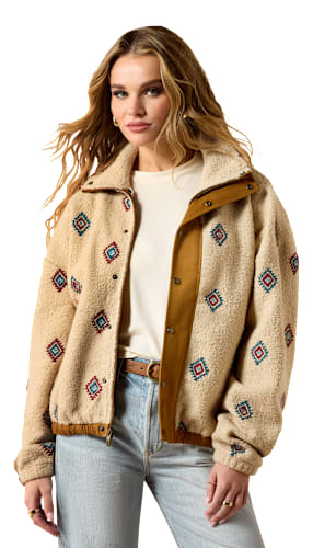 Ariat Sherpa Blocked Embroidered Jacket for Ladies