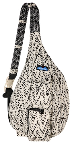 Black And White Kavu Rope Bag Kavu Outlander Rope Sling Bag  display picture 1