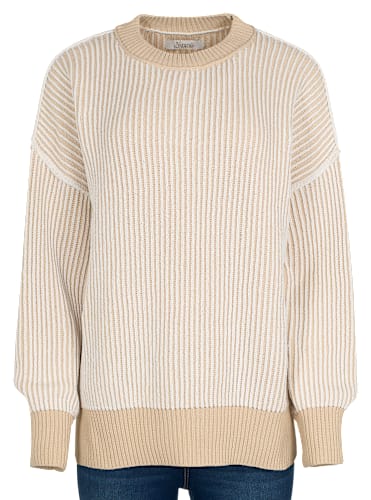 Natural Reflections Campfire 2-Tone Crew-Neck Long-Sleeve Sweater - Main Image