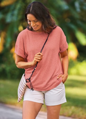 Natural Reflections Brush Creek Waffle Short-Sleeve T-Shirt for Ladies