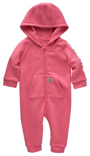 Carhartt Fleece Zip-Front Hooded Long-Sleeve Coveralls for Babies