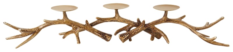 White River Home Iron Antler Candle Holder