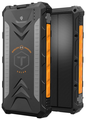 ToughTested ROC Waterproof 10,000mAh Solar Wireless Charger Bass