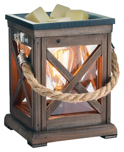 Candle Warmers, Etc. Walnut & Rope Lantern Illumination Fragrance Warmer