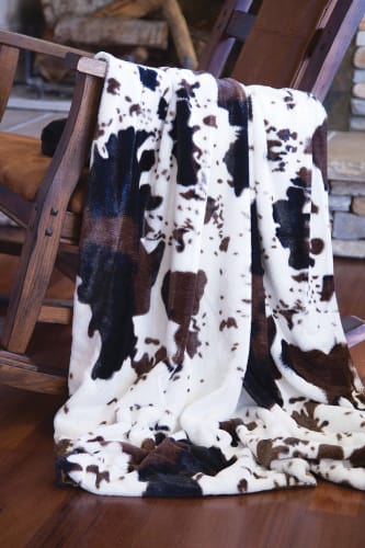 Carstens, Cowhide Plush Throw Blanket Bass Pro Shops