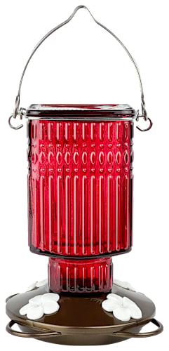 Nature's Way Crimson Carnation Antique Glass Gravity