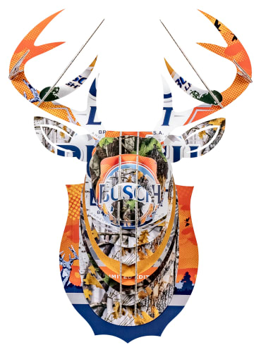 Beer Deer Busch Light Limited-Edition Cardboard Box Deer Head Artwork