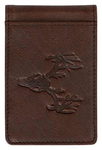 RedHead Deer Skull Embossed Leather Front-Pocket Bifold Wallet