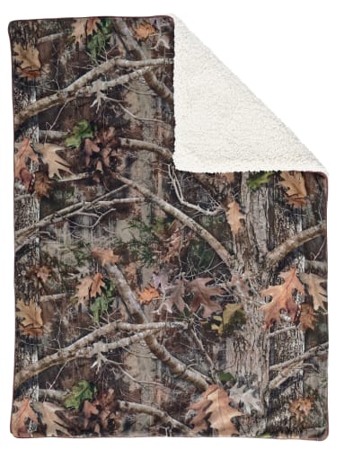 Bass Pro Shops TrueTimber Camo Printed Sherpa-Lined Baby Blanket