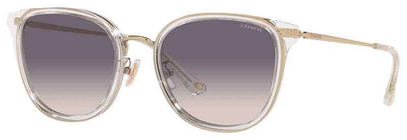 COACH HC7135 Sunglasses for Ladies - Light Gold/Crystal  display picture 3