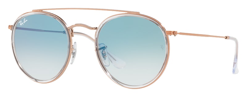レイバン ROUND DOUBLE BRIDGE ROUND DOUBLE BRIDGE Sunglasses in Black and G-15 Green