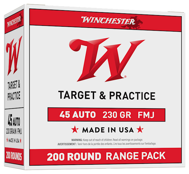 Winchester .45 ACP 230 Grain FMJ Handgun Ammo