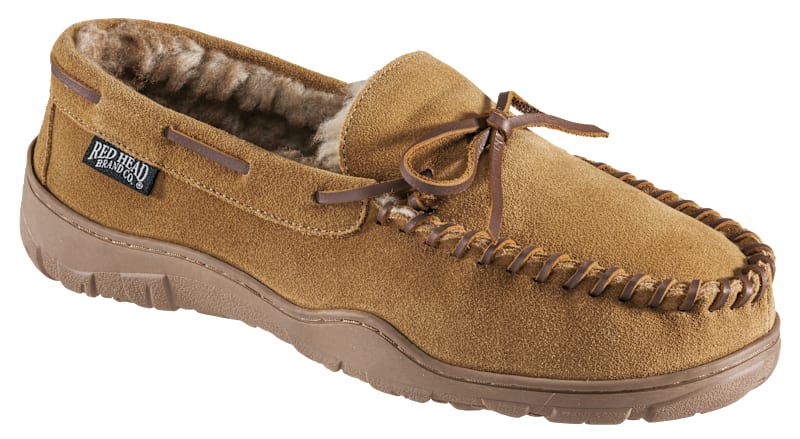Moccasins Bass Mens Slippers RedHead Suede Moc Slippers For Men