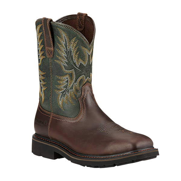 Ariat Sierra Square Toe Western Work Boots for Men