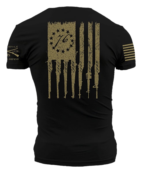 Grunt Style Betsy Rifle Flag Short-Sleeve T-Shirt for Men